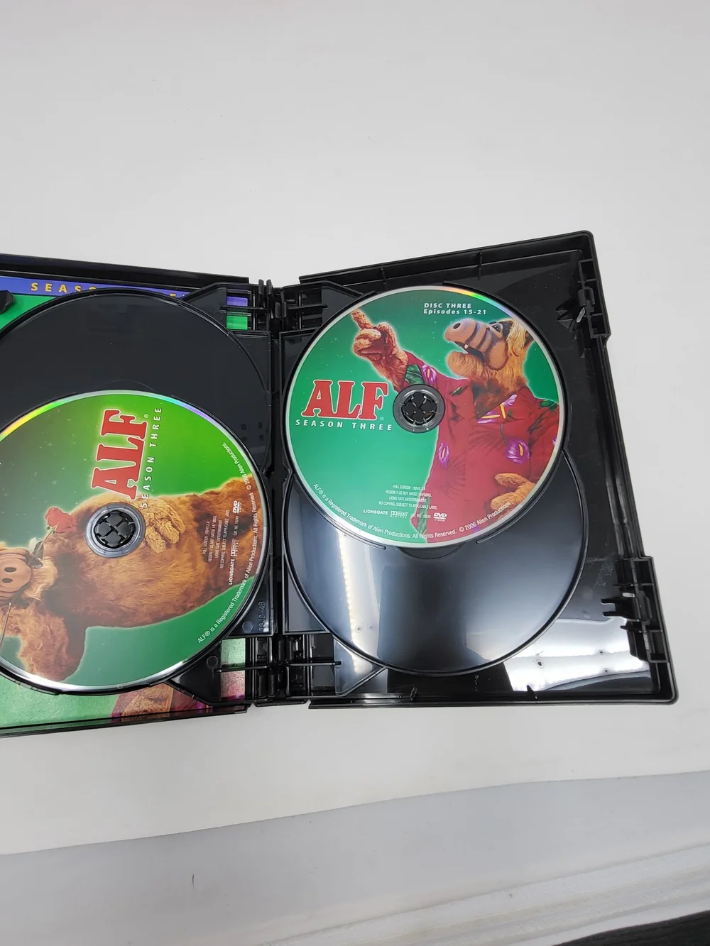 ALF DVD Box Set Seasons 1-4 - Colorful Spines (Blue, Yellow, Green, Purple)